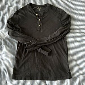 Black J Crew Slub Henley